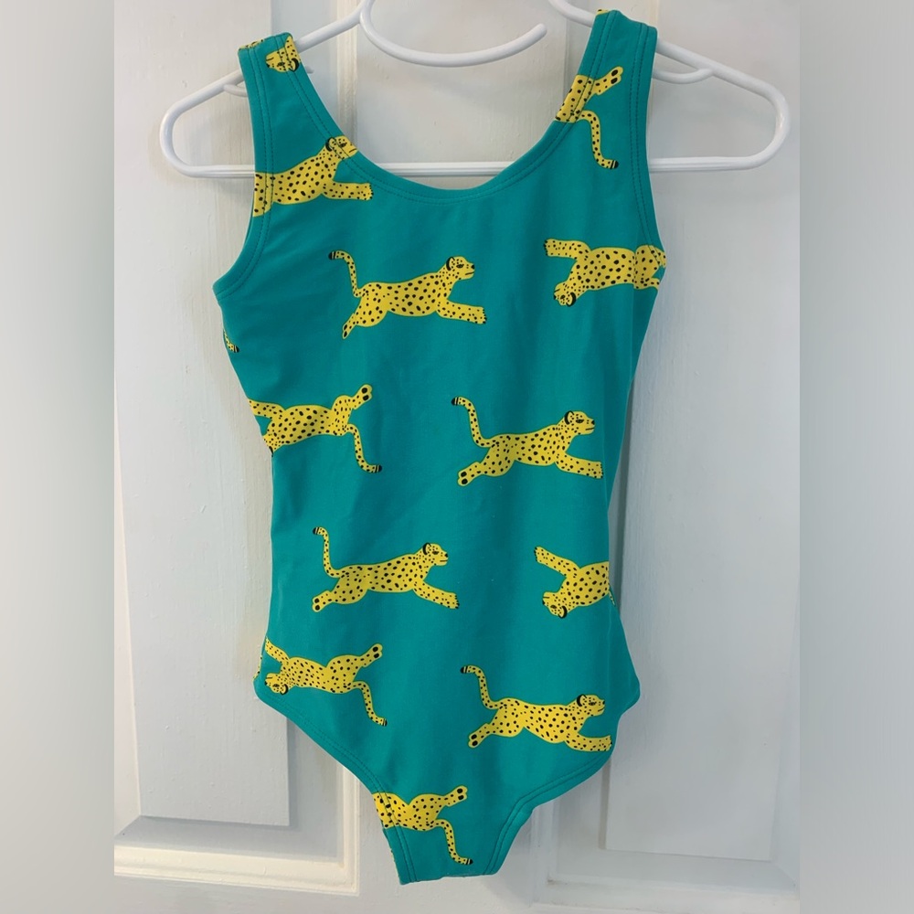 Hanna Andersson one piece cheetah bathing suit size 4
